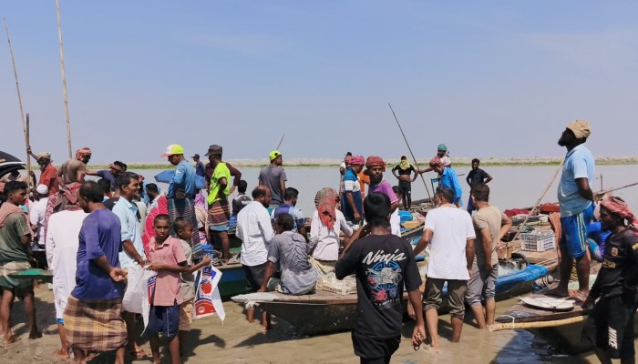 ​Defying ban, hilsa fishing and selling continue in Shibchar
